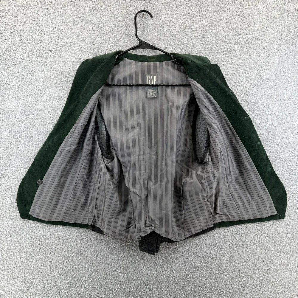 Vintage Gap Corduroy Vest Men Small Green Notched Lapel Button Up 90s Y2K